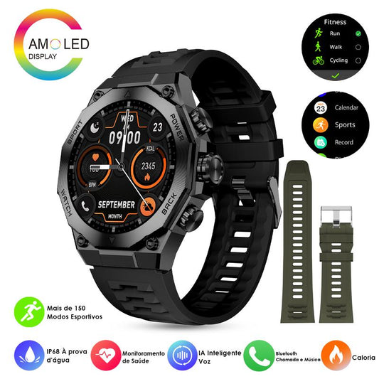 Smartwatch Aurafit AM18 AMOLED – Saúde, Estilo e Alta Performance