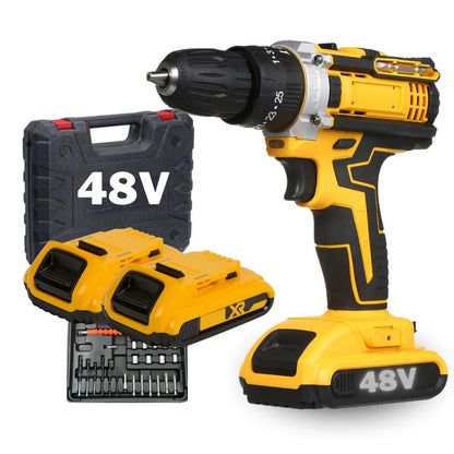 Parafusadeira Furadeira 48V 2 Baterias Com Maleta e Acessórios Completo