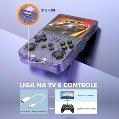Console Portátil R36S com +15.000 Jogos