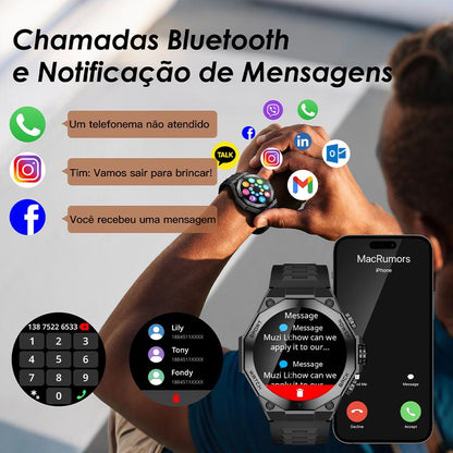 Smartwatch Aurafit AM18 AMOLED – Saúde, Estilo e Alta Performance