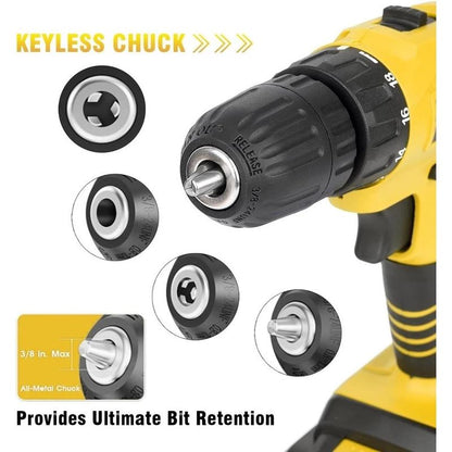 Parafusadeira Furadeira 48V 2 Baterias Com Maleta e Acessórios Completo