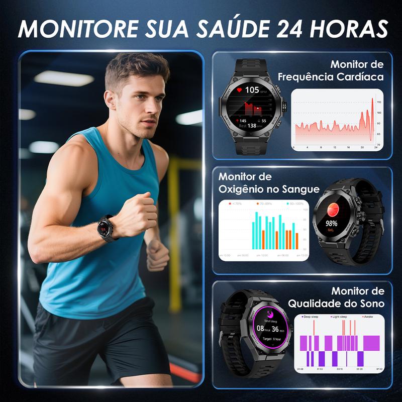 Smartwatch Aurafit AM18 AMOLED – Saúde, Estilo e Alta Performance