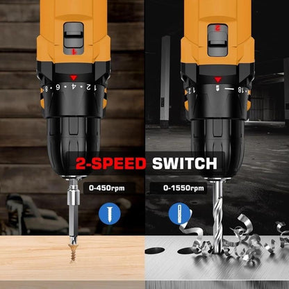 Parafusadeira Furadeira 48V 2 Baterias Com Maleta e Acessórios Completo