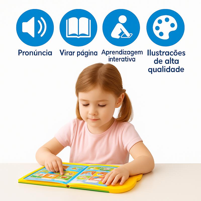 Livro Interativo Bilíngue Touch & Sound – Português / Inglês (Multitemas)