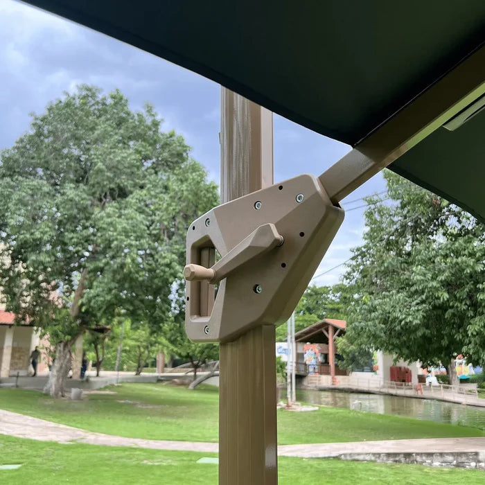 Ombrelone Guarda Sol Gold Led Alumínio C/ Base 130 L