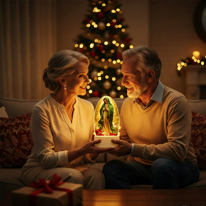 🎅Melhor presente de Natal - A Virgem Maria🙏Inspiradora luz noturna LED acrílica baseada na fé