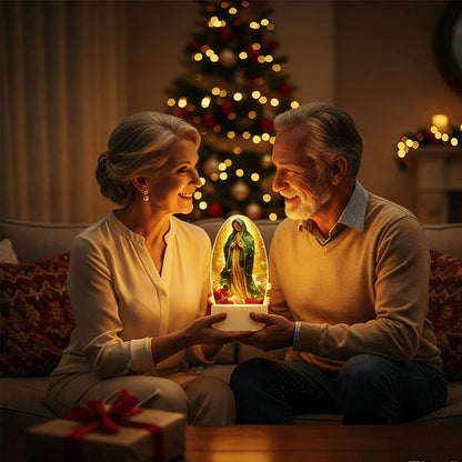 🎅Melhor presente de Natal - A Virgem Maria🙏Inspiradora luz noturna LED acrílica baseada na fé