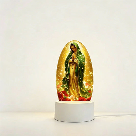 🎅Melhor presente de Natal - A Virgem Maria🙏Inspiradora luz noturna LED acrílica baseada na fé